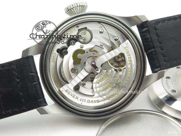 MIROTIME 0124 Timeless Big Pilot Real PR IW500901 ZF 1:1 Best Edition On Black Leather Strap A 7340